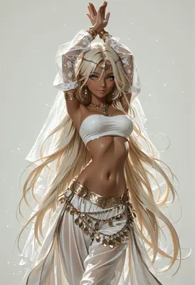 Ethereal Goddess in White and Gold