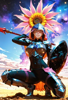 Solar Knight Beneath The Starry Sky