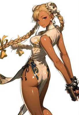 Sun-Kissed Fighter in Traditional Qipao