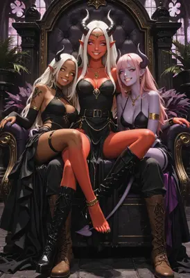 Demon Queens Ruling the Obsidian Throne