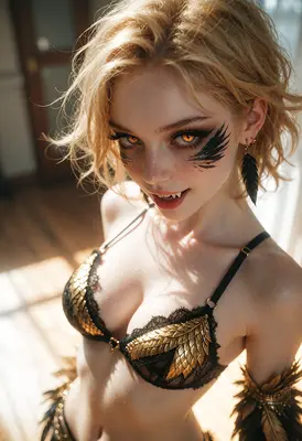 Golden Winged Siren Portrait