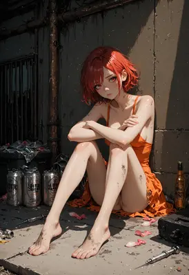 Lost Girl in the Gritty Alley