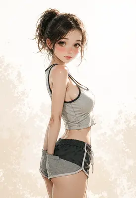 Sweaty Gym Girl Portrait