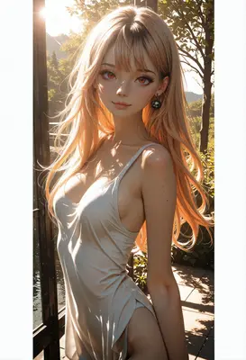 Golden Hour Glow With Red Eyes