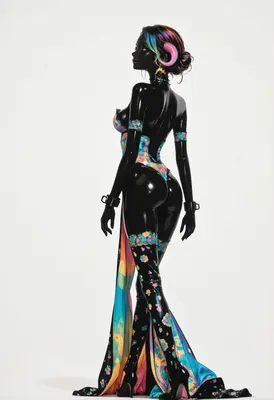 Glossy Obsidian Ram Horned Muse