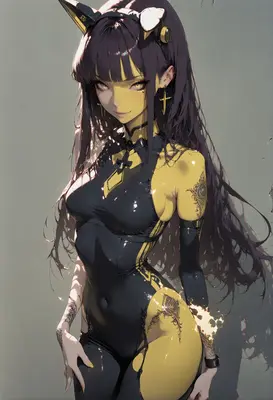 Cybernetic Cat Girl in Tactical Gear