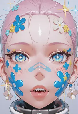 Celestial Floral Dream Girl Portrait