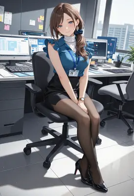 Professional Office Worker at Her Desk