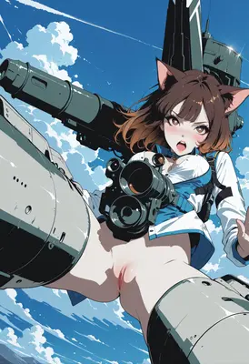 Cat Girl Combatant With Heavy Artillery