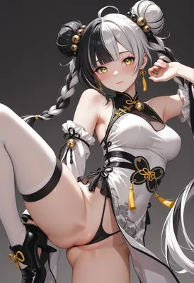Elegant Monochrome Chinese Style Doll