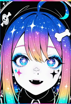 Celestial Galaxy Girl Portrait