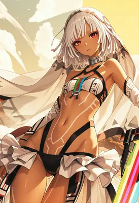 Sun-Kissed Warrior in Ceremonial Attire