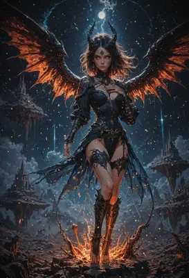 Ethereal Dark Angel of the Void