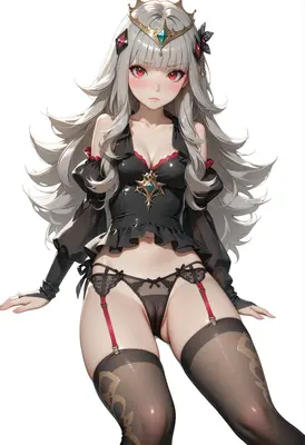 Royal Princess in Black Lingerie