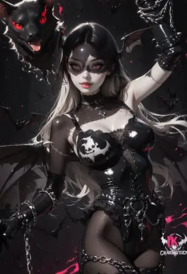 Vampire Queen with Bat Familiar