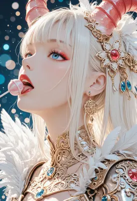 Divine Maiden with a Sweet Treat