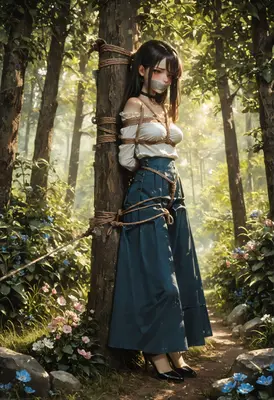 Captive Maiden in the Sunlit Forest