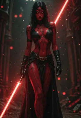 Sith Warrior with Red Lightsaber