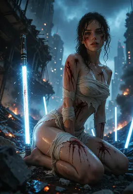 Wounded Warrior Amidst The Ruins