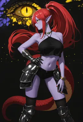Red Haired Lamia Warrior
