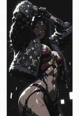 Cybernetic Warrior in Designer Streetwear