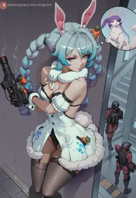 Tactical Bunny Girl In Combat