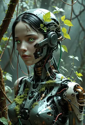 Android Awakening in the Overgrown Forest