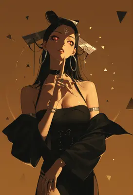 Mysterious Beauty with Crimson Eyes