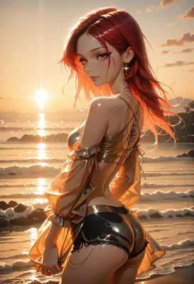 Golden Sunset Beauty at the Beach