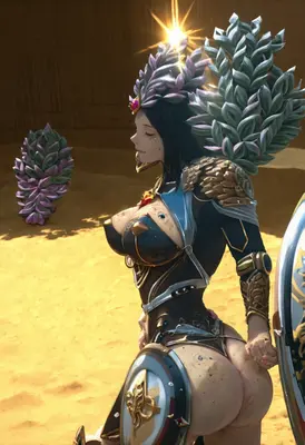 Desert Warrior in Golden Armor
