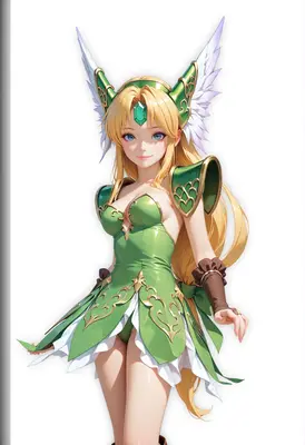 Ethereal Green Valkyrie Warrior Maiden