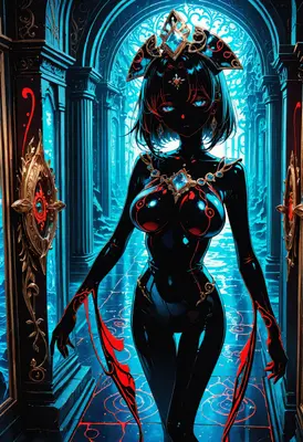 Shadow Queen of the Bioluminescent Portal
