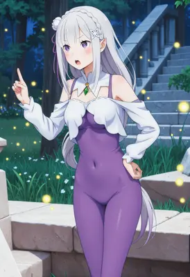 Emilia Standing in the Enchanted Forest
