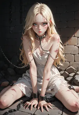 Captive Girl in a Dark Dungeon