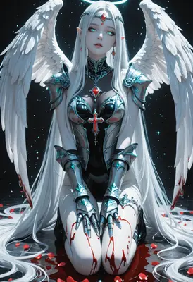 Fallen Angel in Bloodied Armor