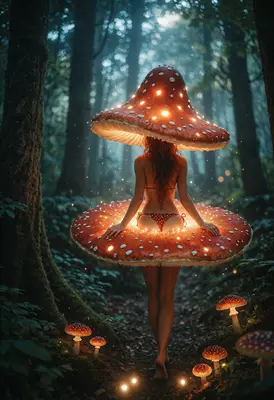Ethereal Mushroom Forest Spirit
