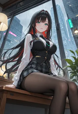 Rainy Day Student in City Cafe