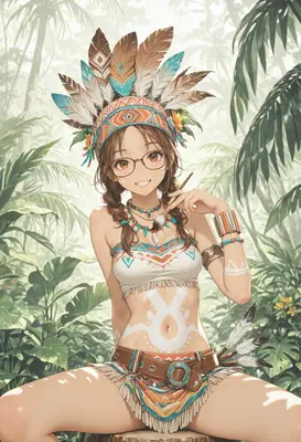 Tribal Artist in the Lush Jungle