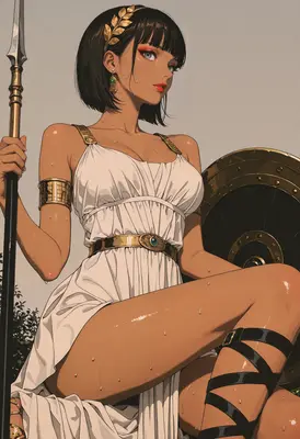 Warrior Goddess with Spear and Shield