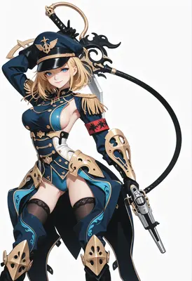 Military Commander with Sword and Pistol