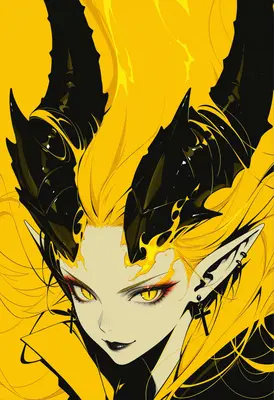 Fiery Demon with Golden Eyes