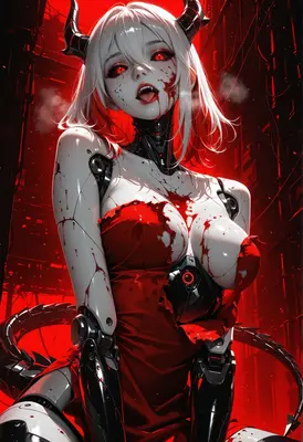 Bloodstained Cybernetic Demon Queen