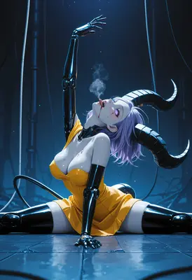 Cybernetic Demon in Yellow Dress