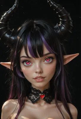Enchanting Succubus with Heart Shaped Eyes