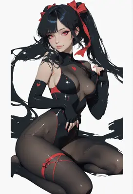 Gothic Heart Maiden in Latex