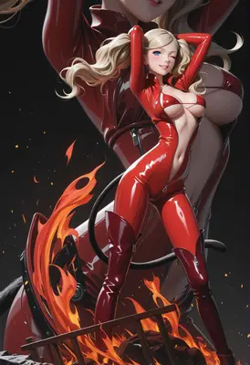 Fiery Panther Persona Inspired Portrait
