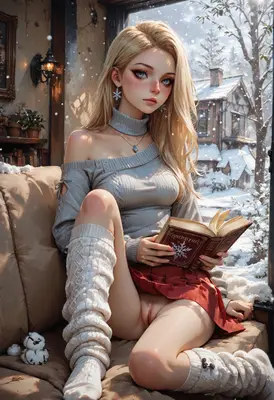 Cozy Winter Reading by the Window