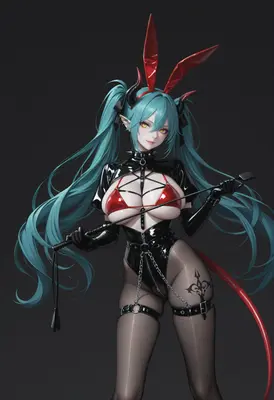 Sultry Demon Bunny with Whip