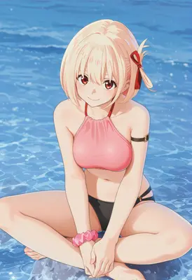Chisato Nishikigi Relaxing by the Water