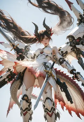 Armored Dragon Maiden Combat Ready